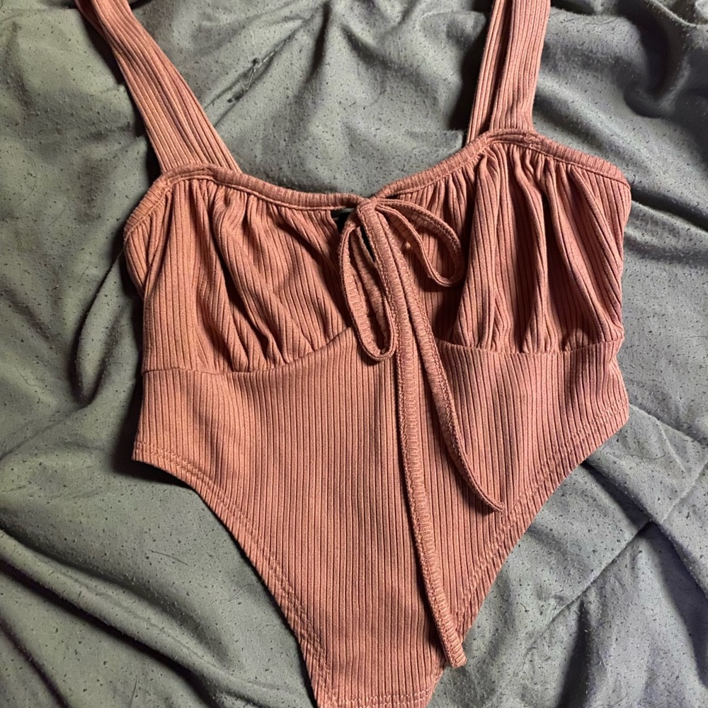 pink crop top S wore once